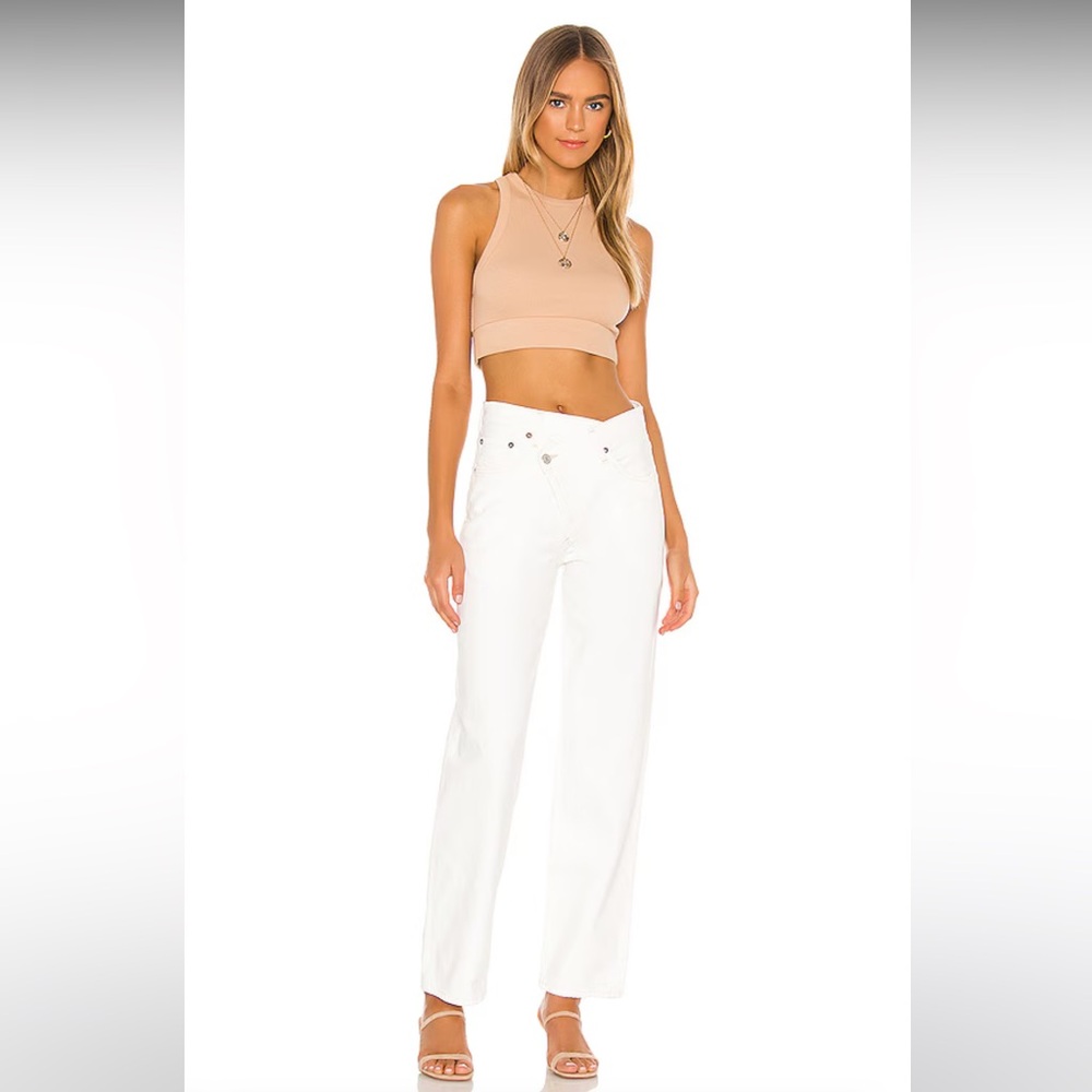 AGOLDE Criss Cross Upsized White Jeans Size 23
